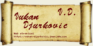 Vukan Đurković vizit kartica